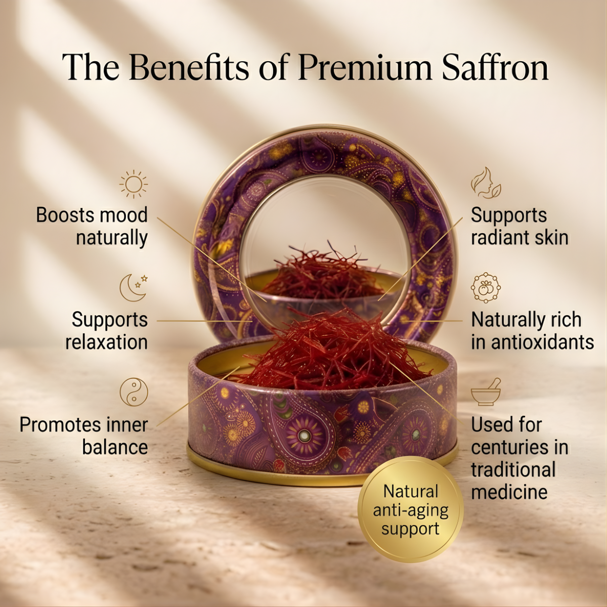 Premium Saffron – Luxury 100g Box